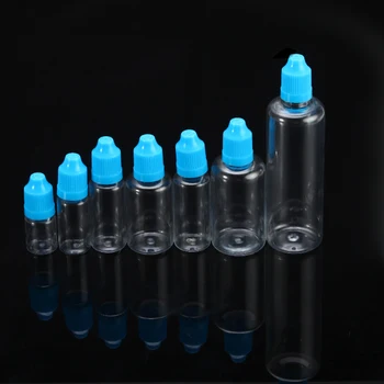 

5/10/15/20/30/50/100ml Empty Clear Squeezable Dropper Bottles Eye Liquid Plastic Dropper Sample Dropping Refillable Bottles