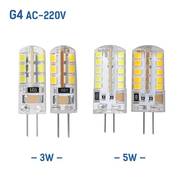 

G4 LED Corn Bulb Dimming Lighting SMD2835 G4 AC220V 3W/5W Replace Halogen Lights LED Spotlights Chandelier Bombillas Led Bulb