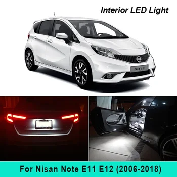 

9Pc x High Quality White Error Free LED Interior Bulb kit For 2006-2018 Nisan Note E11 E12 Map Dome Trunk License Plate Lights