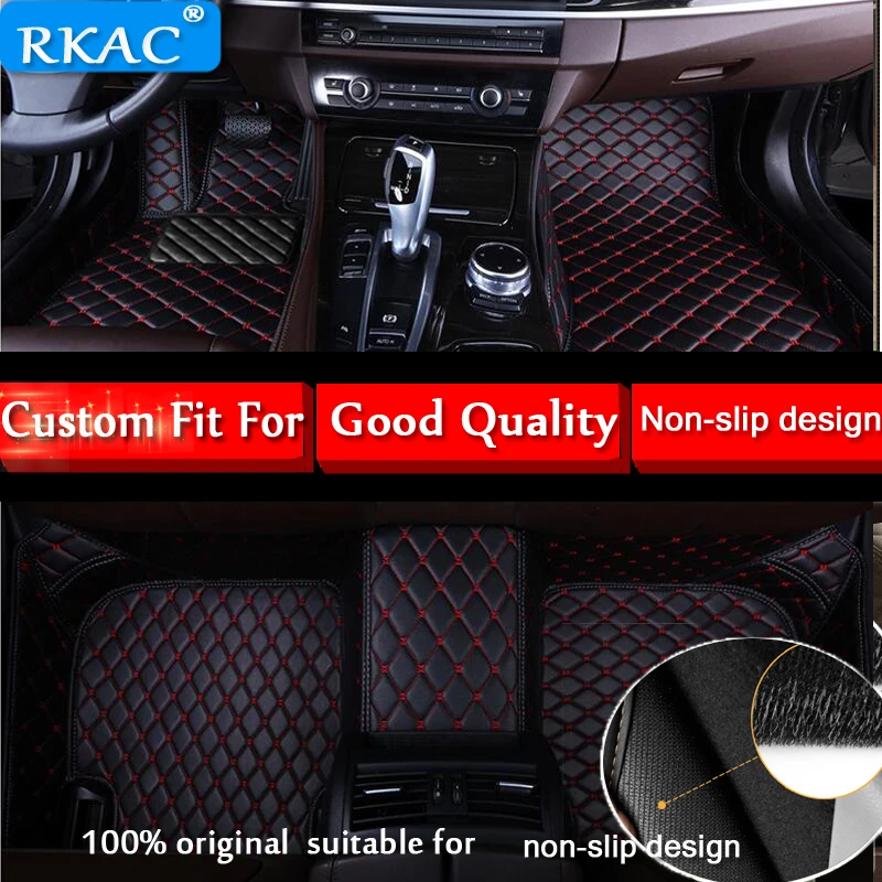 Rkac Car Accessories Custom Foot Mats 3d Luxury Leather Car Floor Mats