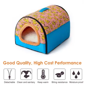 

Indoor Large Dog House XXL Pet Bed House Soft Warm Portable Folding Washable Dog Bed Outdoor fluffy panier chat домик для собак