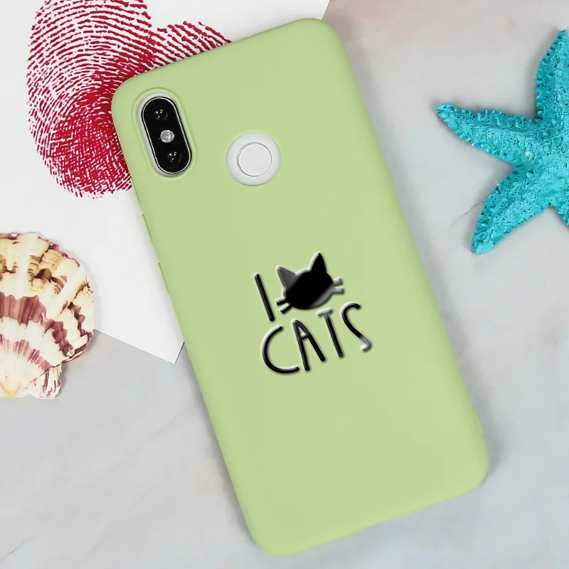 For Xiaomi Redmi Note 5 Case Redmi 6A 7 A Note 8T Pro Case Xiomi Mi 8 A2 Lite Back Cover Redmi 5A 5 Plus Funda Silicon Cute Matt
