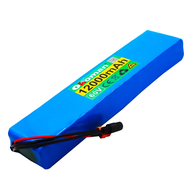 60V 16S2P 12Ah 18650 Li-ion Battery Pack 67.2V 12000mAh Ebike Electric bicycle Scooter with BMS 1000Watt xt60 plug with charger