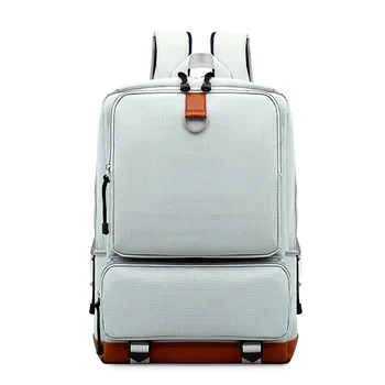 

2020 new fashion student school bag neutral solid color Oxford men and women backpack backpack