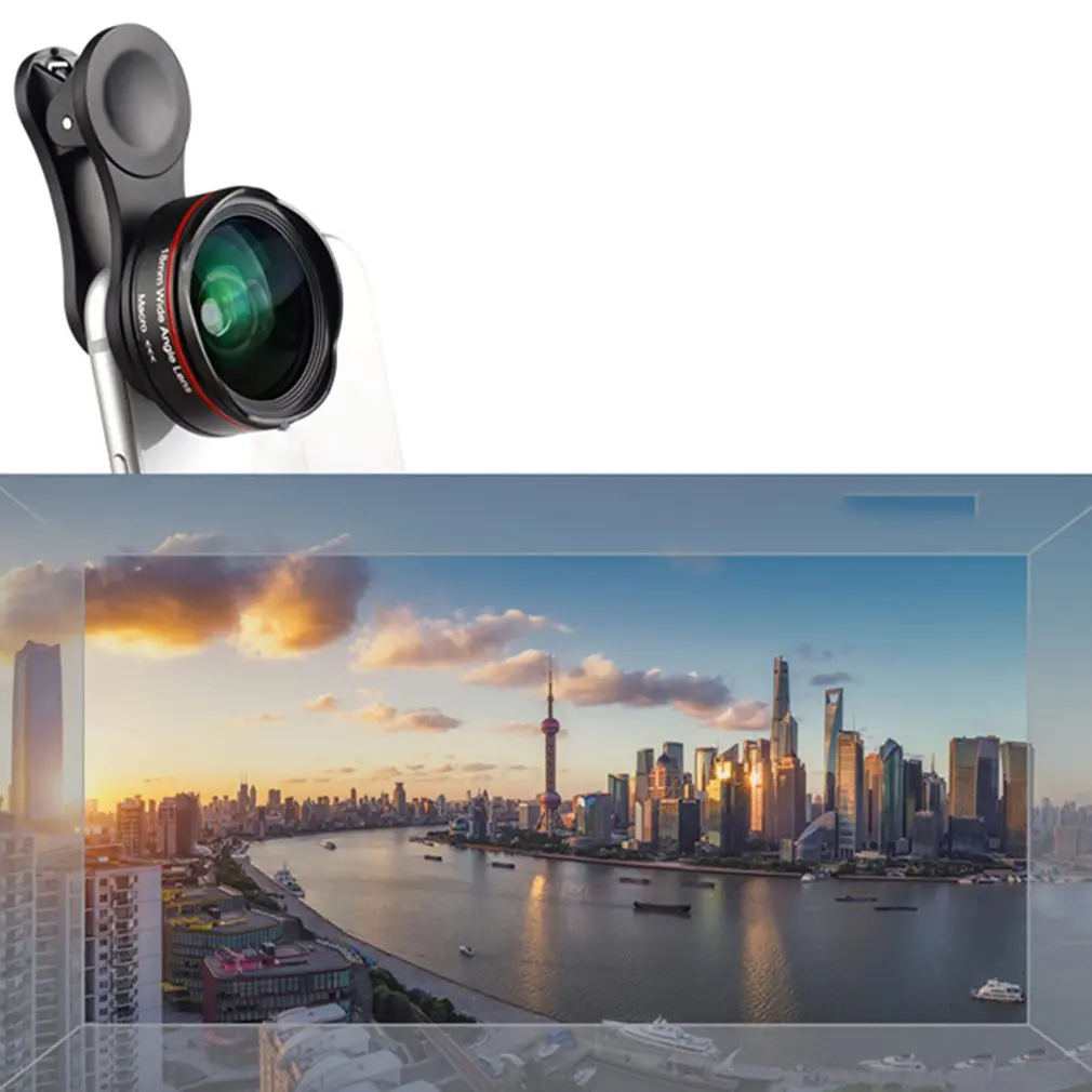 4K HD супер 15X макрообъектив для смартфона против искажений 0.6X широкоугольный объектив Оптическое стекло мобильный телефон камера комплект dropshi