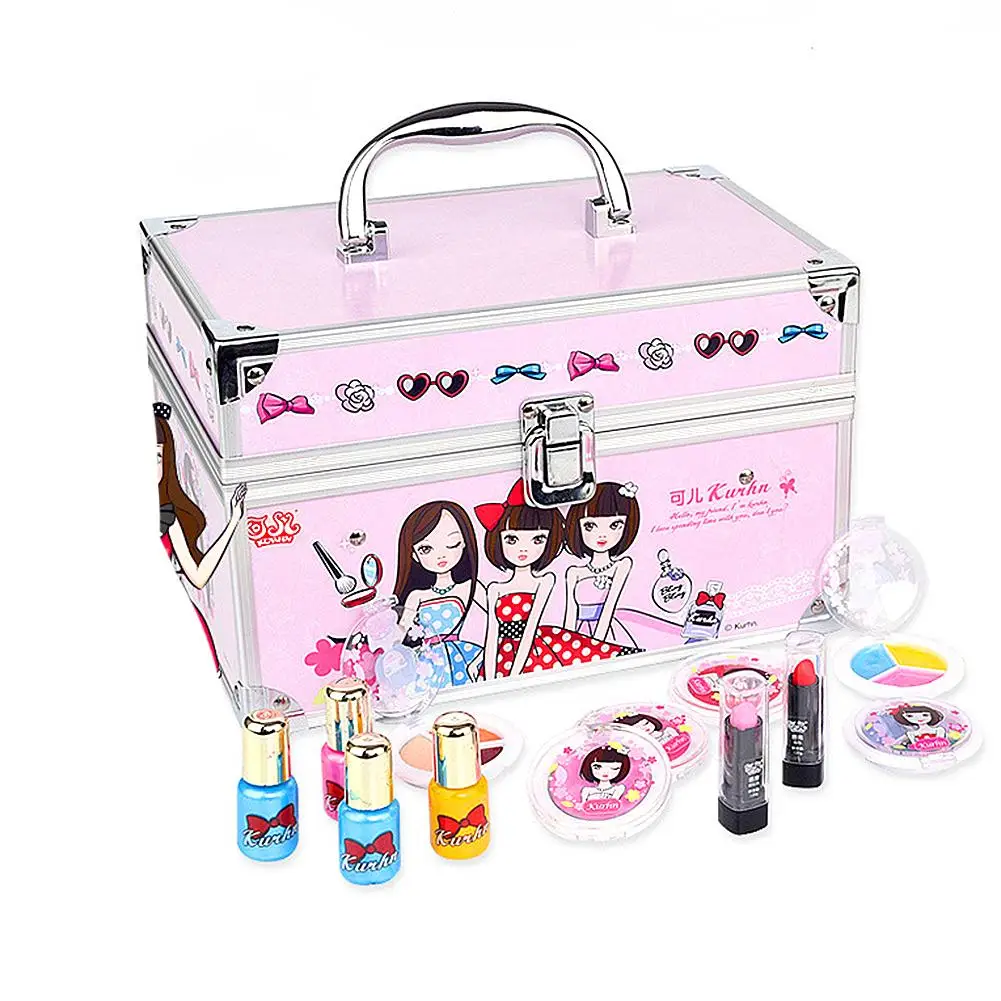 

Girl Makeup Set Girls Cosmetics Toy Pretend Play Dress Up Non-Toxic Makeup Kit Cosmetic Toy Kit Perfect Gift for Kids Children