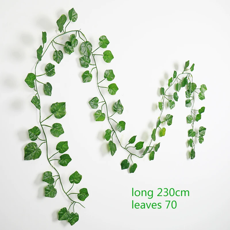230cm Green Silk Artificial Hanging Ivy Vines for Decoration