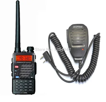

BAOFENG UV-5RB VHF/UHF Dual Band ham Walkie Talkie +BaoFeng Speaker Mic Handy Hunting Radio Receiver With Headfone