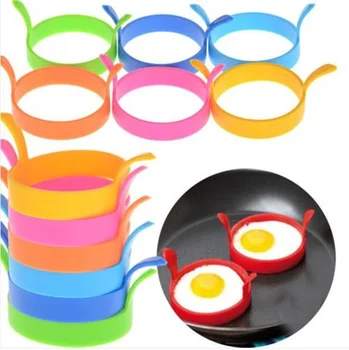 

2PCs/bag Round Silicone Fried Egg Tool High temperature Safety Environmental Protection Cake model Omelet ring