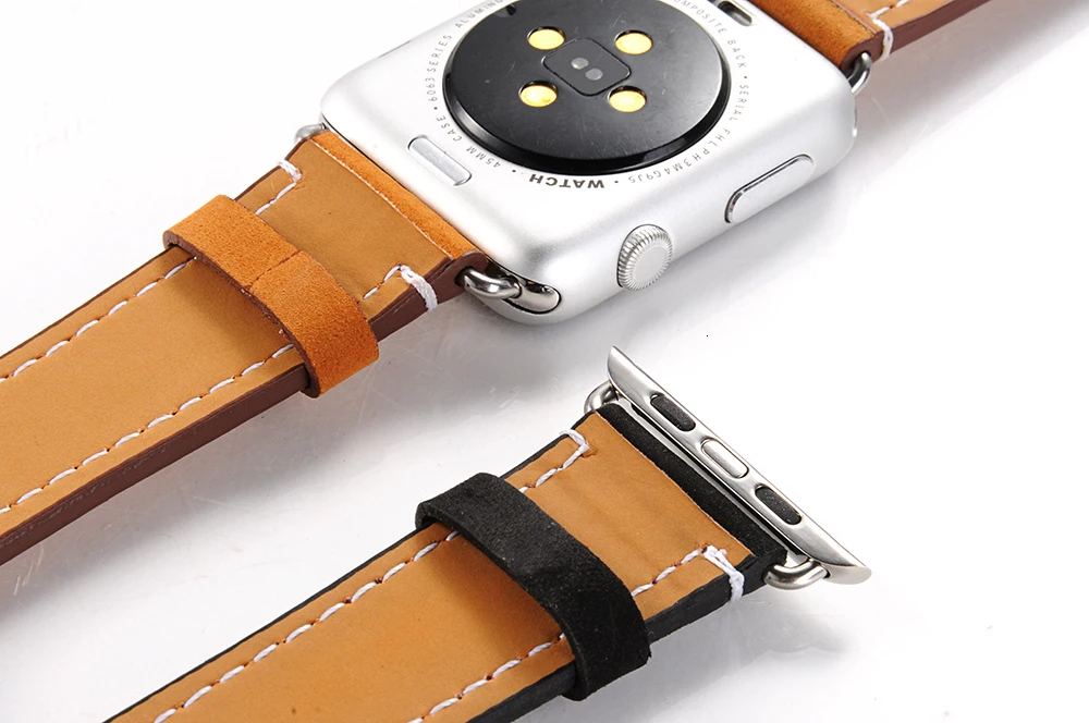 FOHUAS роскошный подарок высокого качества Матовый кожаный ремешок для apple Watch группа классический браслет мм 38 мм для ММ мужчин 42