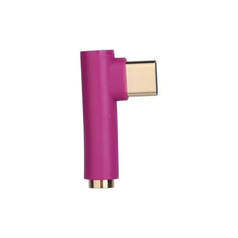 Purple L Тип USB C до 3,5 мм AUX аудио кабель адаптер для наушников тип-c до 3,5 Jack кабель для наушников - Цвет: Purple