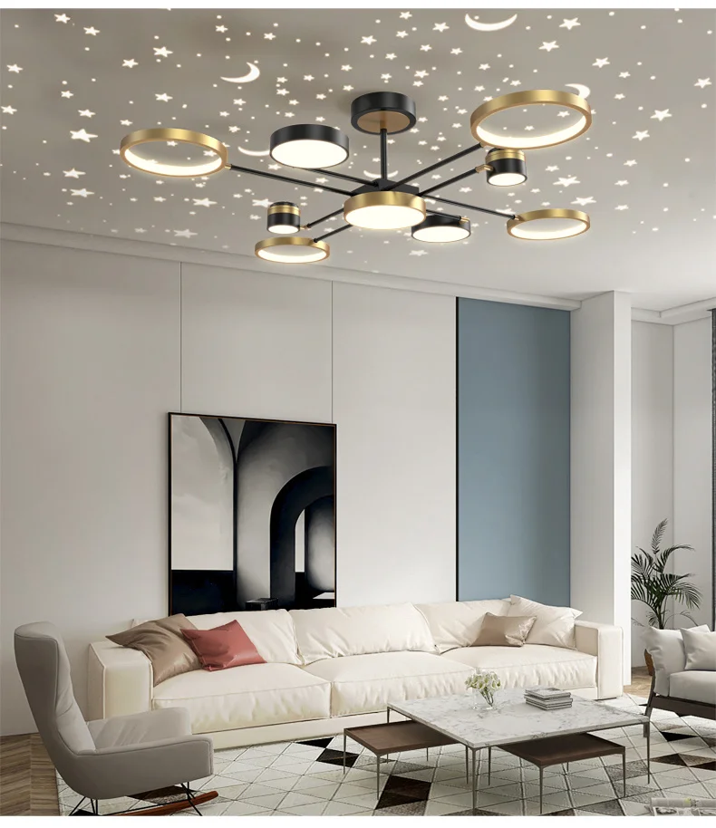 wayfair chandeliers Modern LED Chandelier For Dining Room Bedroom Studyroom Living Room Hotel Foyer Restaurant Coffee Hall Villa Indoor Home Light flush mount chandelier