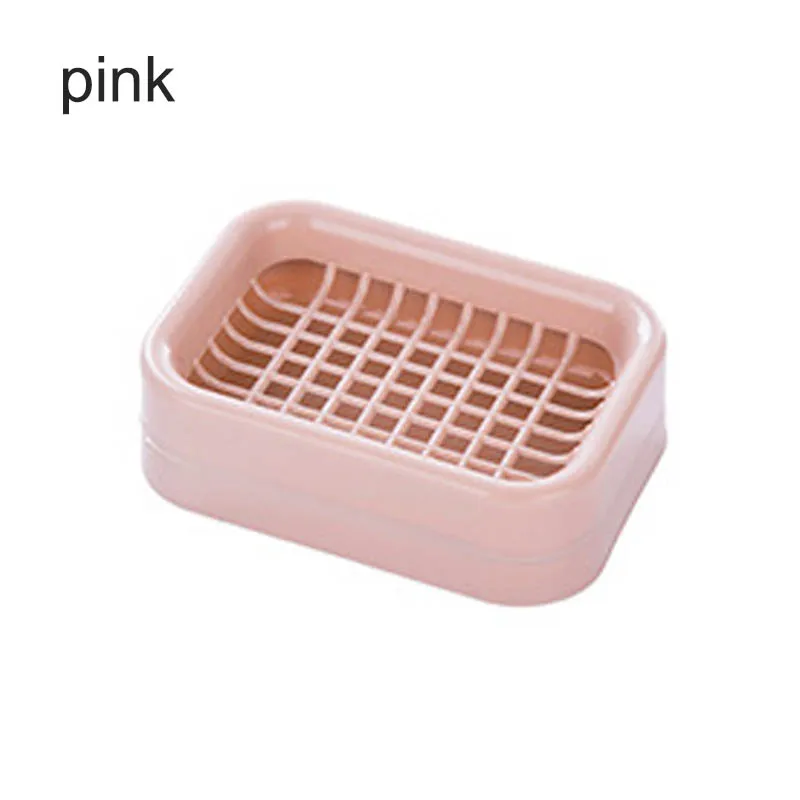Пластиковый стеллаж для хранения мыла для душа, лоток для мыла, коробка для мыла, 1 шт., держатель для мыльницы, держатель для губки, дренаж для мыла, коробка - Цвет: 2 Pink