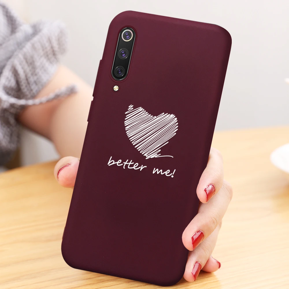 Colorful Love Heart Case For Xiaomi Mi 9T Pro Candy Color Phone Soft TPU Back Cover for Mi9 SE CC9 E Silicone Capa |
