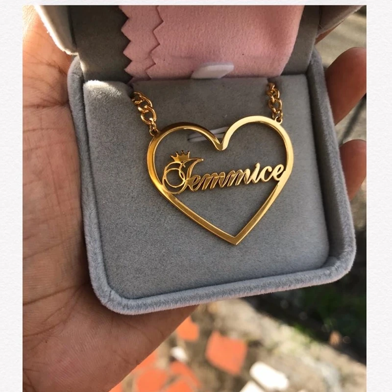 Романтическое ожерелье с именем сердца для женщин ювелирные изделия девочек