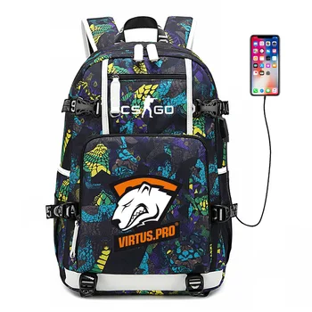

CSGO Games OL Backpack USB Charge Travel School Students Bag Printing Fashion School Casual Laptop Mochilas Gifts