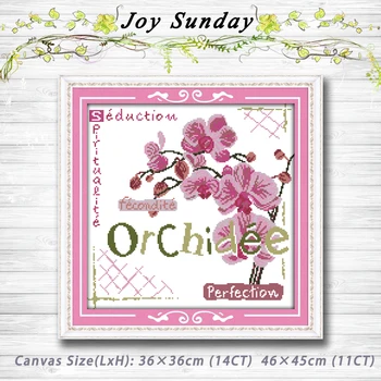 

Orchid pink flowers crafts Patterns Counted Cross Stitch 11CT14CT Cross Stitch Set Handmade Embroidery for Needlework Home decor