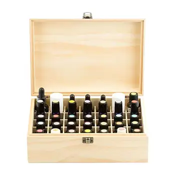 

Wooden Essential Oil Organizador Packaging Box 35 Grids Wooden Box
