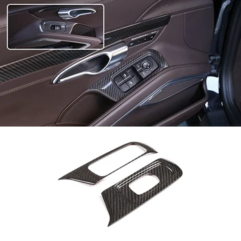 

Real Carbon Fiber For Porsche 911 718 Cayman Boxster 2016-2019 Window Lift Decoration Frame Cover Trim Car interior Accessories