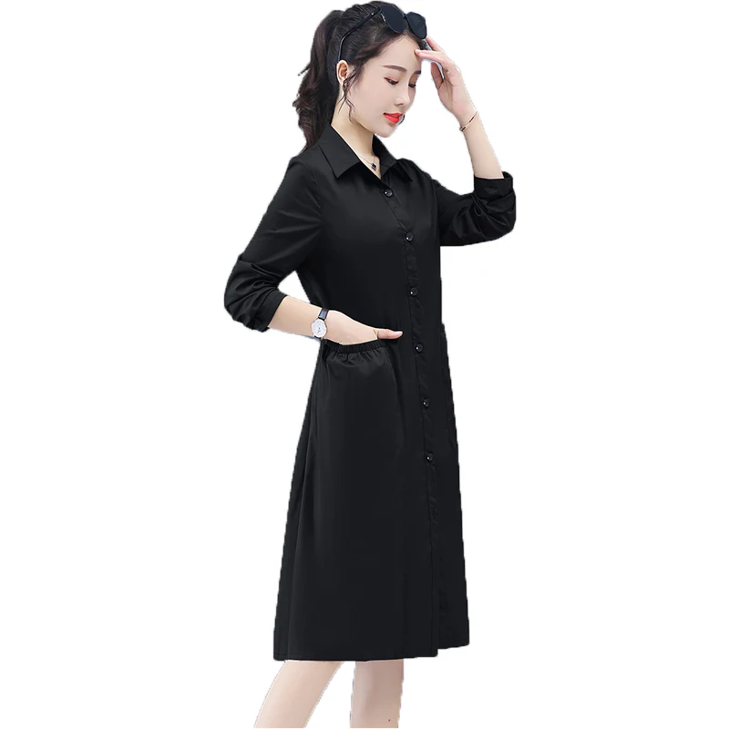 

Women Fashion Clothes Single Breasted Solid Slim Long Coat 2019 New Spring Autumn Big Size 5xl Elegant Ladies Casual Trench