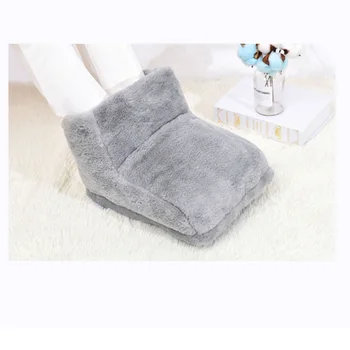 

Electric Heated Foot Warmer Cosy Unisex Velvet Feet Heated Foot Warmer Massager Big Slipper Foot Heat Warm Massage Shoes