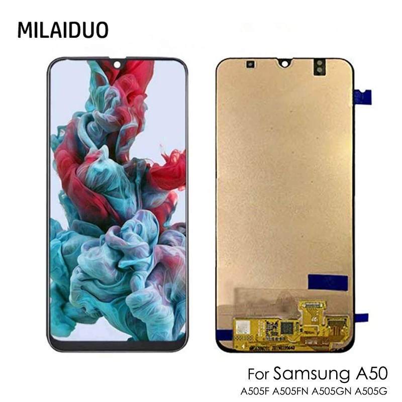 

AMOLED LCD For Samsung Galaxy A50 2019 A505F A505FN A505GN A505G LCD Display 6.4" Touch Screen Digitizer Assembly 100% Tested