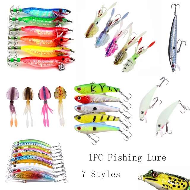 1PC Fishing Lure Soft Artificial Baits Squid Jig Fishing Lures Minnow Hard  Fishing Hooks Frog Octopus Floating Crank Bait - AliExpress