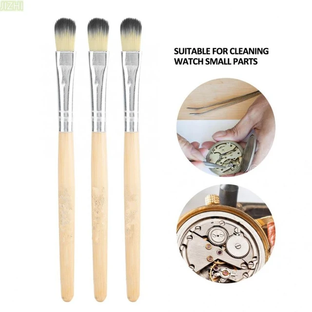 3Pcs Watch Cleaning Brush Soft Hair Watch Movement Cleaning Small Parts  Watch Repair Maintenance Tools for