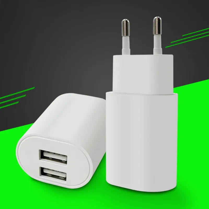 

5V 2.4A EU Plug Double USB Port Practicla Universial Phone Chargers Durable Portable