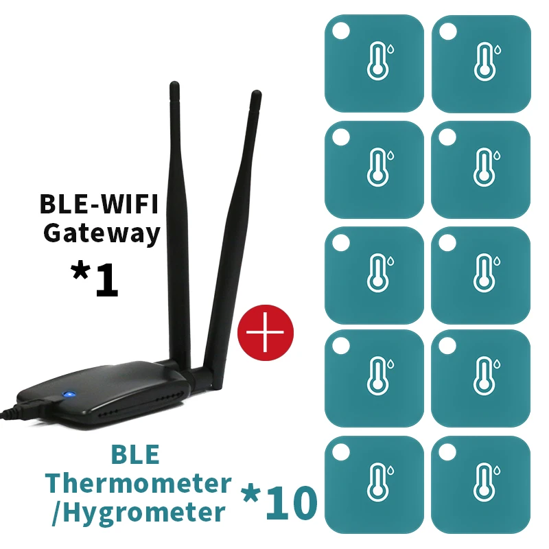 

10- bluetooth 1-Wifi Thermometer/Hygrometer Temperature and Humidity Data Loggers Intelligent Remote Monitor For iPhone/Android