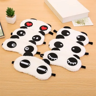 

Cute Creative Expression Cartoon Panda Eye Patch Lunch Break for Both Men And Women Plush Fabric Shade Protection Eye Patch