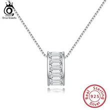 ORSA JEWELS AAAA кубический циркон ожерелье маленькая Талия Ожерелье Настоящее 925 пробы серебро для женщин ювелирные изделия подарок на помолвку OSN178