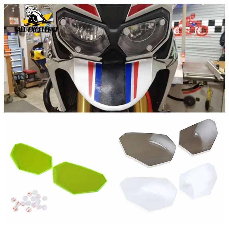 

For HONDA CRF1000L 2016-2017 2018 2019 CRF 1000L Front Headlight Screen Cover Shield Guard Lens Protector For Africa Twin