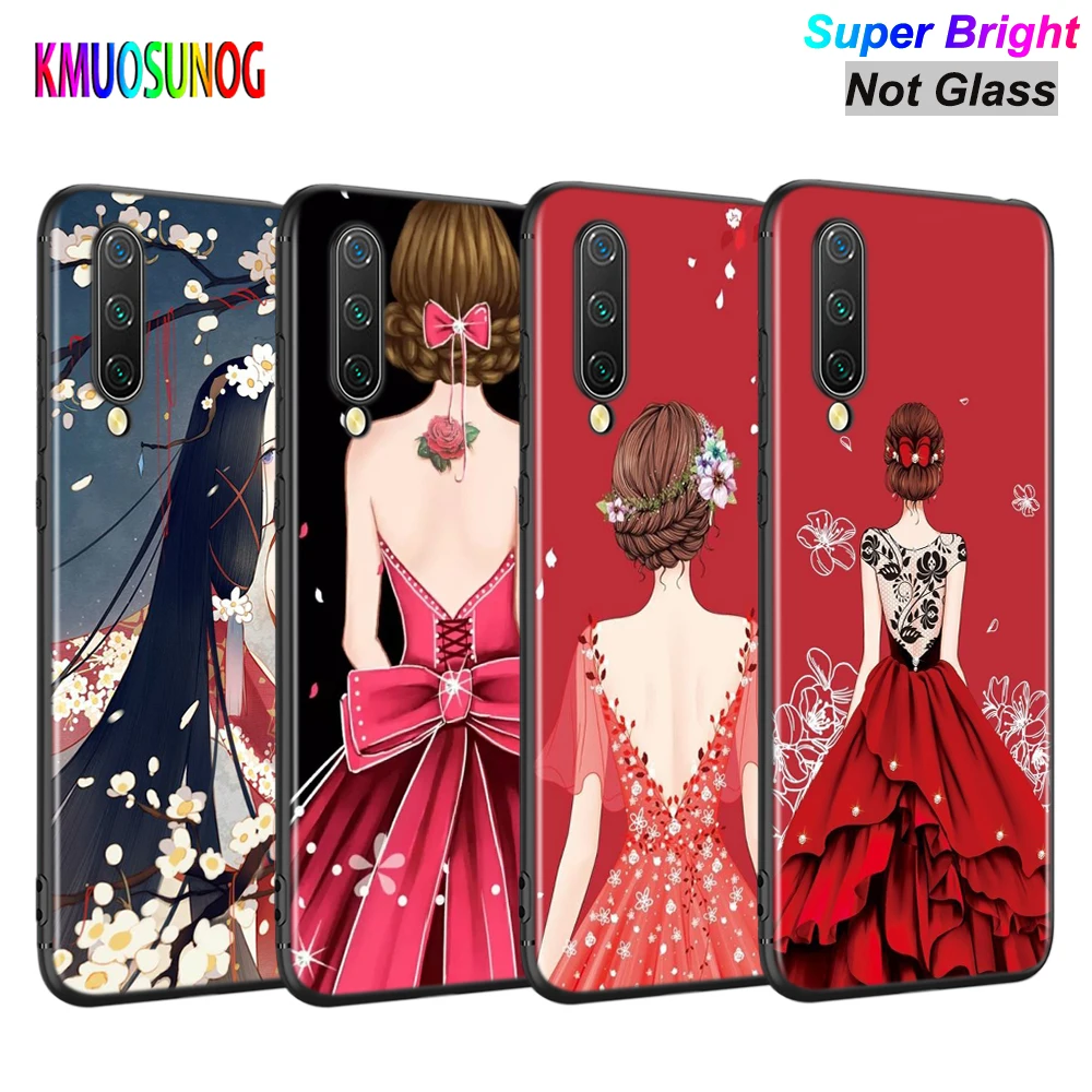 

Wedding Dress Girl Silicone Cover For Xiaomi Mi Note 10 Ultra 9T 9 SE A3 8 A2 A1 Lite Poco X3 NFC M2 Pocophone F1 Pro Phone Case