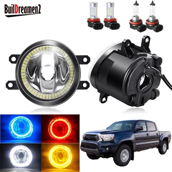 

Angel Eye Fog Light Assembly For Toyota Tacoma 2012 2013 2014 2015 2016 Car H11 Front Bumper Fog Light With Halo Ring DRL 12V