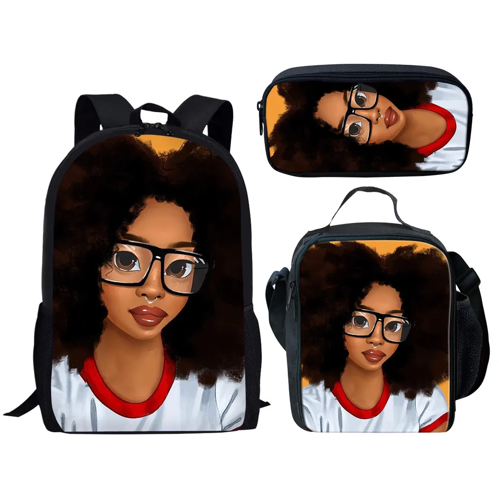 YQ4054CGK NOISYDESIGNS детские школьные сумки для детей черная девочка Волшебная афро Леди Печать Школьная Сумка подростковая Наплечная Сумка для книг Mochila - Цвет: YQ4054CGK