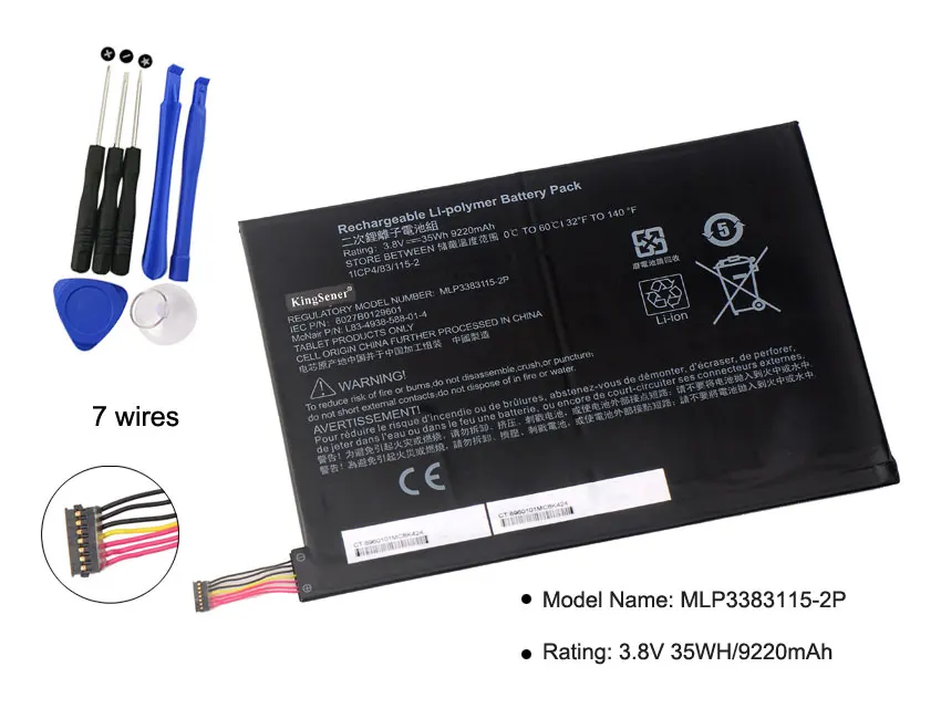 KingSener MLP3383115-2P Батарея для hp Pavilion x2 10-j013tu 10-j014tu j024tu 10-j025tu 10-k000ng 10-N003TU MH461171 789609-001 аккумулятор большой емкости - Цвет: 7 wires