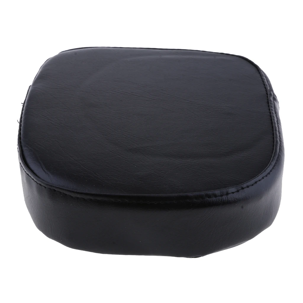Universal Motorcycle Sissy Bar Rear Passenger Backrest Cushion Pad - Black