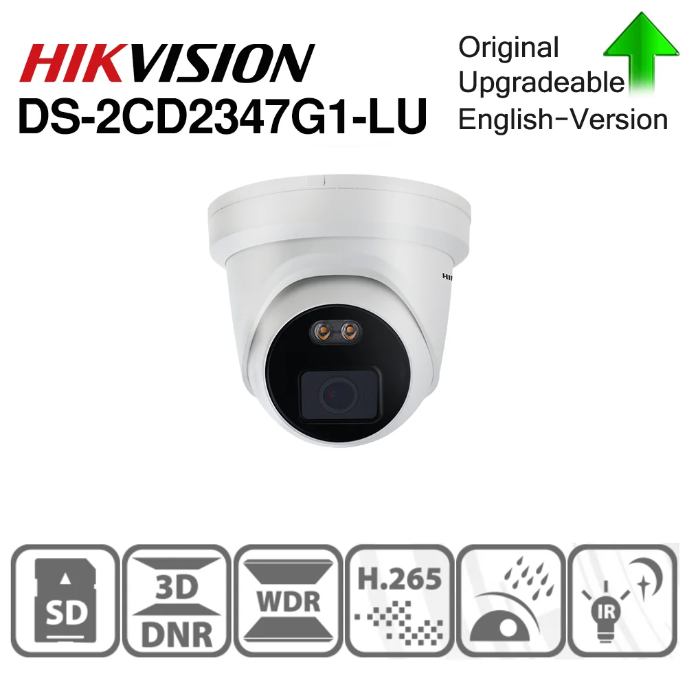 Hikvision ColorVu оригинальный IP Камера DS 2CD2347G1 LU 4MP сети пуля POE H.265 CCTV SD слот для карт