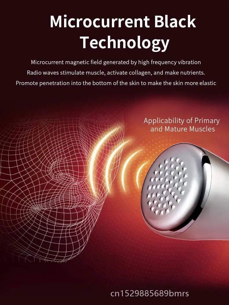AKJ Magnetic Importer Iontophoresis Facial Beauty Massager Beauty Device