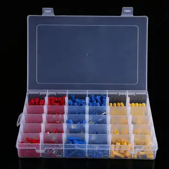 

480Pcs/set Cable Lugs with Assortment Box Auto Connector Flat Connectors 3 Colors cable connector Domestic Delivery