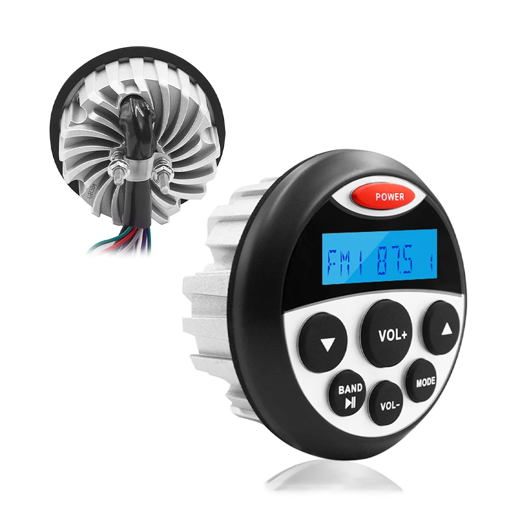 Impermeabile Marine Radio Bluetooth Stereo Audio Unità Fm Am Ricevitore Auto Sistema Audio Mp3 Player Per Utv Golf Cart Barca Motorcycl