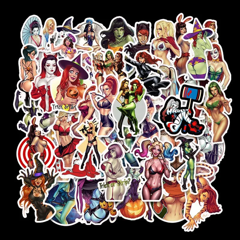 

50 Pcs/Lot Custom Stickers Papelaria Demon Girl Sexy Sticker Stationery Sticker Waterproof Removable Not Repeated TZ121D