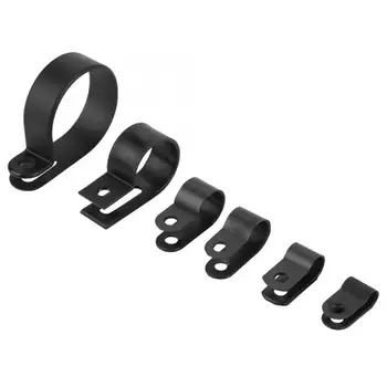 

200Pcs 5/6/9/12/19/28mm Nylon Plastic P Clips Fasteners Cable Conduit Clamps Assortment Kit