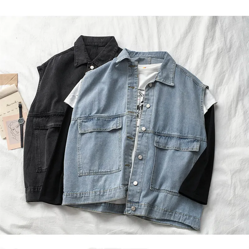 

Autumn and winter women's denim vest loose sleeveless tooling casual all-match 2020 new