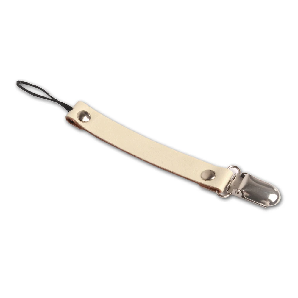 Кожаный детский Прорезыватель для кормления, зажим для соски для малышей, пустышка с защитой от потери, безопасный ремень, короткая пустышка, цепочка для соски