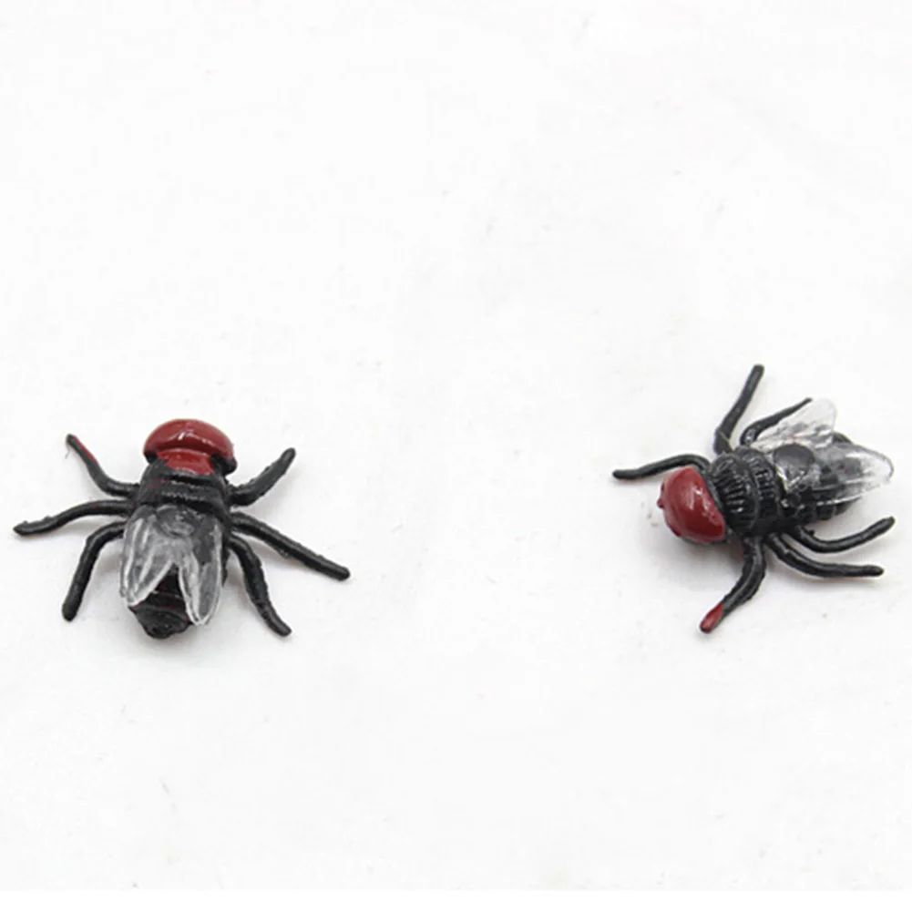 Funny Simulation Insect Realistic Flies Jokes Props Joking Bugs Prank Toys 50Pcs prank toys joke toys