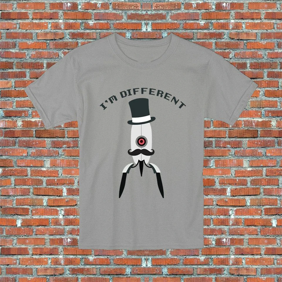 Футболка с надписью Portal Turret I'm Different GlaDOS Dapper S-2XL футболка из хлопка | Мужская