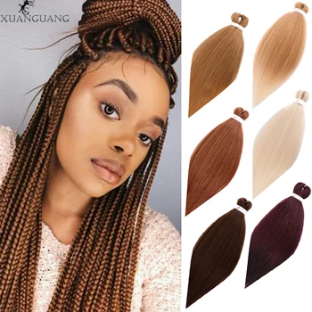 

XUANGUANG 26 inch Synthetic Crochet Braiding Hair Extensions 31 colors of braided hair Pink Purple Black Brown White Red