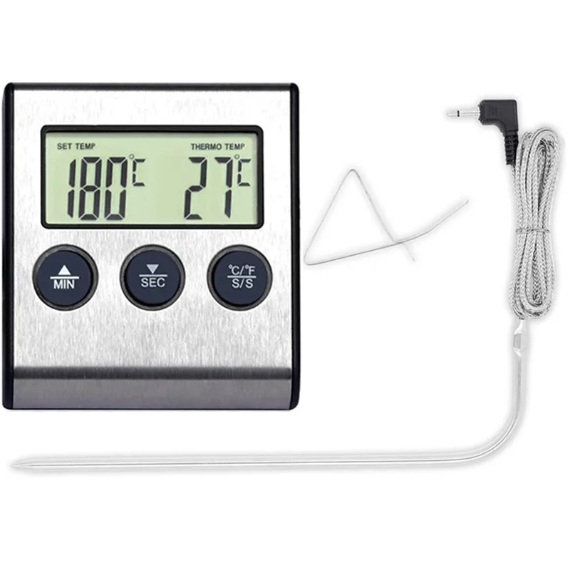 Таймер настольный. Термометр с таймером щупом и сигнализацией 7 кнопок большой дисплей. Таймер замера. Таймер для продукции. Таймер настольный боем.